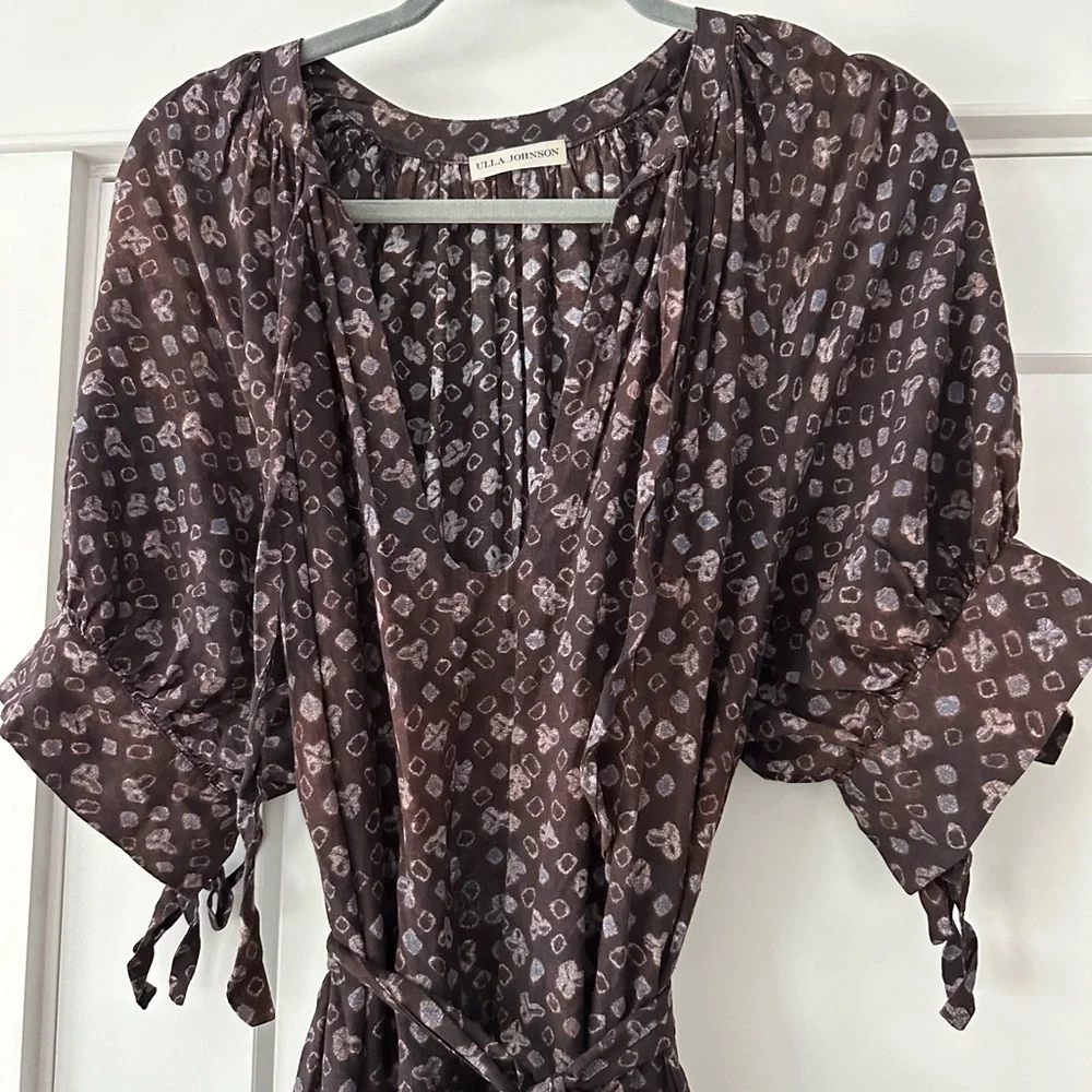 Ulla Johnson Brown and Pink Patterned Dress - Picture 6 of 6